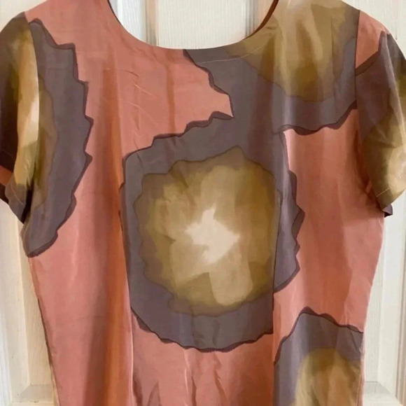 Mosswear Hand Painted Silk Dress - Picture 2 of 5